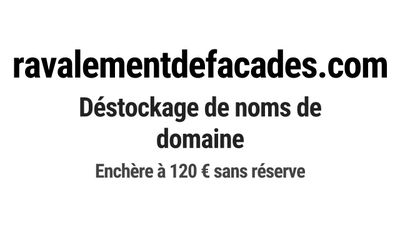 Nom de domaine ravalementdefacades.