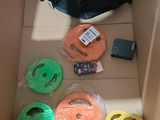 a cardboard box with a bunch of different items inside of it