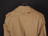 the back view of a tan trench coat on a mannequin mannequin mannequin mannequin mannequin mannequin mannequin mann