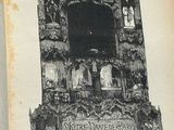 an old book with a picture of a castle on it