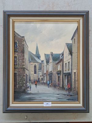 Michel GUILLEMOT (1937-) "Rue de Guérande"