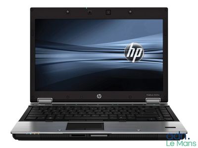 the hp laptop is open and ready to be used