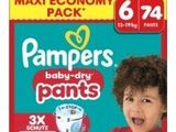 Culottes Pampers Baby Dry, taille 6 - 14 kg
