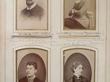 an old photo of a group of men and women in formal clothing