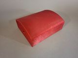a red box that is sitting on a table