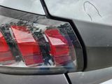 a close up of the tail lights of a car