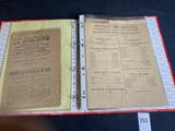 a folder with a list of items in it