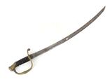 an image of a very old looking sword on a white background