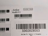 the back of a white box with a barcode on it