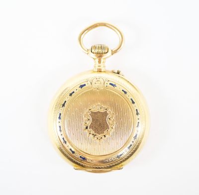 une image d'une montre à gousset en or sur fond blanc