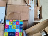 a pile of boxes that are sitting on the floor