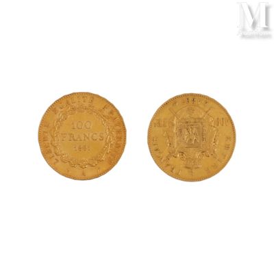 two gold coins, one of which is a sovereign and the other of which is a sovereign