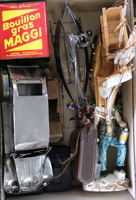 a box full of stuff that is sitting on the floor