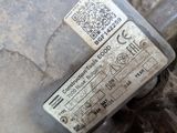 a close up of a motorcycle with a label on it