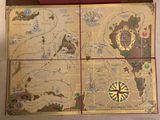 a picture of a map of the world on the table