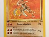 a close up of a pokemon card on a white surface