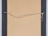 an image of a picture frame with a rope hanging from it ' s side