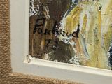 a picture of a painting of a banana on the wall