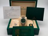 rolex submarine green dial watch with box and papers