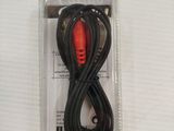 a black and red cord that is in a package
