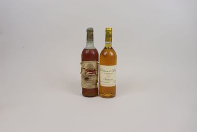 deux bouteilles de vin posées l'une à côté de l'autre sur une surface blanche