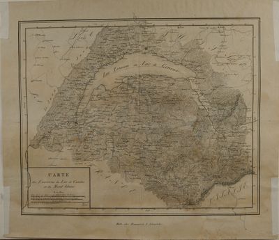 an old map of the country of kentucky, with a line of roads in the middle