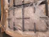 a piece of luggage that has been wrapped in plastic