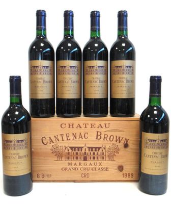 6 Blles CH. CANTENAC BROWN Margaux GCC 1989 - Photo 1