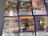 a lot of video games on the table together