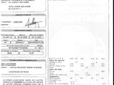 a black and white photo of a receipt with a picture of a horse