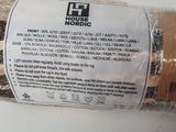 a roll of bread wrapped in plastic on a table