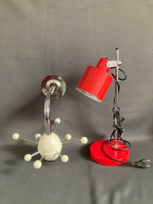 three different types of desk lamps on a table