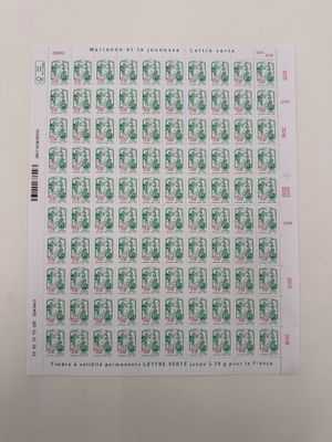 MARIANNE et la JEUNESSE Nxx , 2 feuilles neufs sans charnièr…