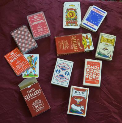 Lot de neuf jeux aluette dont : trois jeux Heron dont alican…