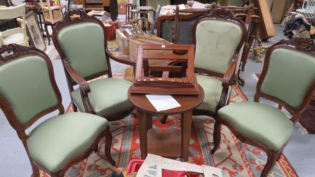 Paires de fauteuils et paires de chaises Napoléon III garnis de t...