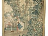 une image représentant un tableau où l'on voit deux personnes dans un jardin