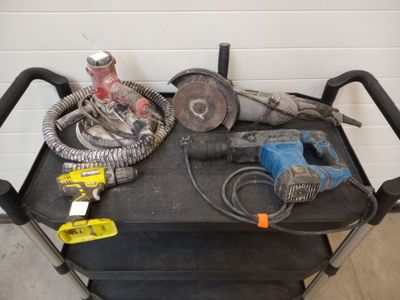 a picture of a table with a bunch of tools on it