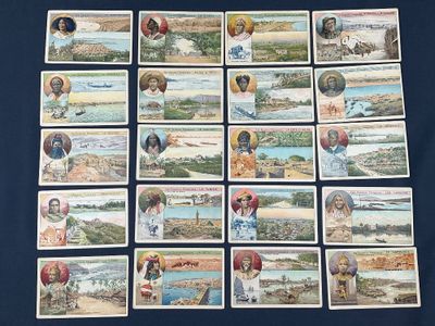 20 cartes postales publicitaires anciennes « chocolats et th…