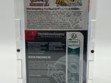 the back of a clear plastic case with a picture of a pokemon figure on it