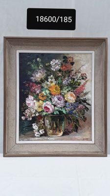 une image d'une peinture de fleurs dans un vase