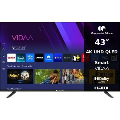une télévision à écran plat proposant un large choix de films