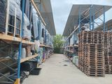 many pallets of pallets in the warehouse