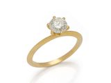 a diamond single - stone ring, by van cleef