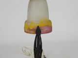 a lamp that is sitting on top of a table