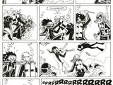 a page from the first page of the comic strip, featuring a black and white image of a man diving
