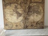 a picture of a marble table with a map on it