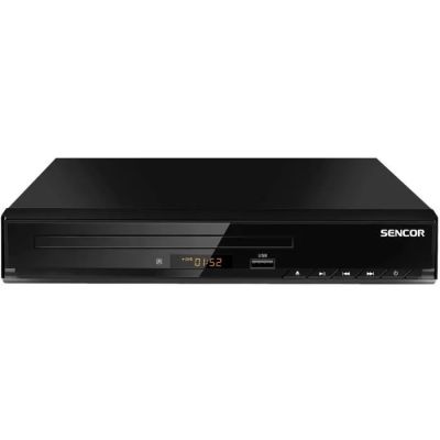 a black dvd player sitting on top of a white surface