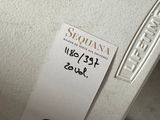 a label on the back of a suitcase that says sequana