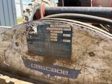 a close up of a tractor with a sign on it