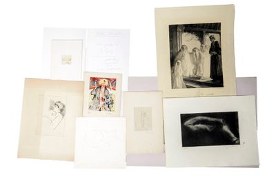 Réunion d'estampes comprenant : - Jean PIAUBERT (1900-2002),…